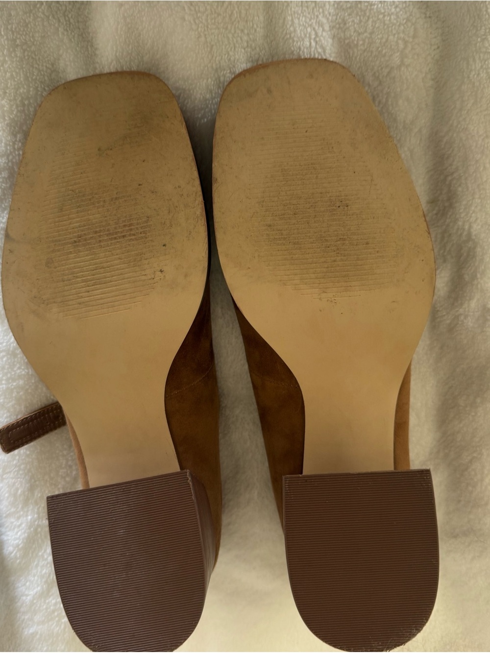 Steve Madden Chestnut Suede Mary Jane Flats with Gold Buckles - Picture 4 of 4